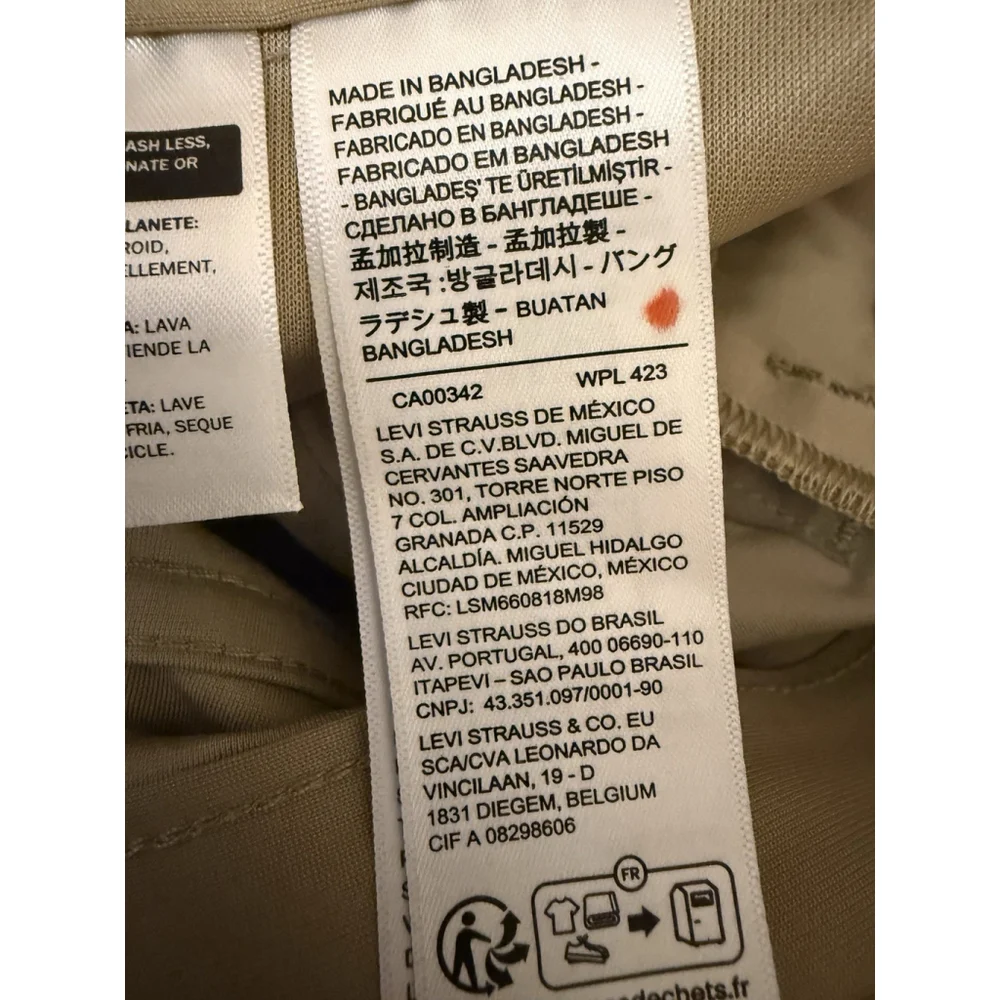 Levi's 511‎ Jeans Mens 30x32 Slim Straight Leg Tech Khaki Tan New With Tag